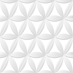 Fototapeta premium Decorative white seamless texture. Creative floral background
