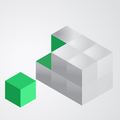 3d background cube geometry