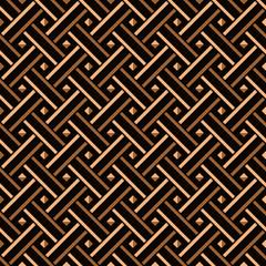 Gold woven texture, seamless geometric pattern
