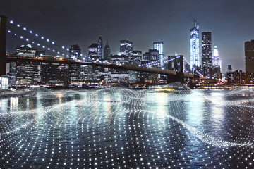 Creative night city background