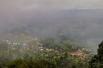 Obraz premium Misty view of countryside near Haputale, Sri Lanka