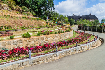 Garden of Adisham monastery near Haputale, Sri Lanka