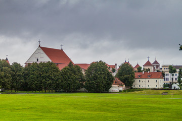 Fototapeta na wymiar Old buidlings in the center of Kaunas, Lithuania