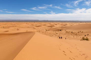 Fototapeta na wymiar Sand Dunes of Erg Chebbi in he Sahara Desert Morocco