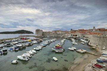 Fototapeta na wymiar Dubrovnik old town pier, Croatia