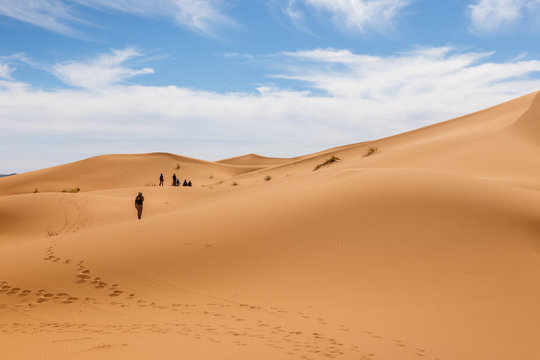 Sand Dunes of Erg Chebbi in he Sahara Desert, Morocco