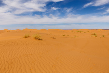 waves on the sand in the Sahara desert, Morocco.