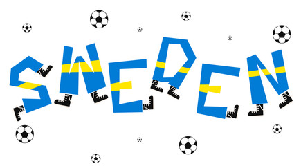 Fototapeta premium Football World Flag on Funny Alphabet Set : Vector Illustration