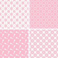Different flower vector patterns.