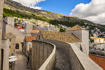 Fototapeta na wymiar Dubrovnik old city fortress. Old Town walls. Croatia 