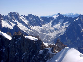 Mont Blanc mountain massif summer landscape