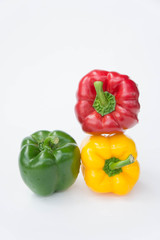 sweet pepper isolated  in white background , rew vagetable