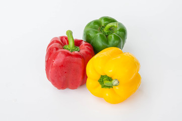 sweet pepper isolated  in white background , rew vagetable