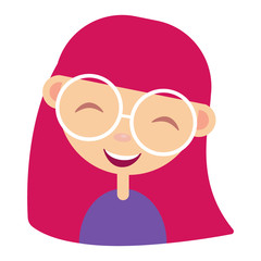 Pleased woman with her eyes closed.