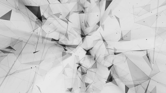 3d rendering of communication plexus and surface based on Plexus create abstract background. Background is looped
