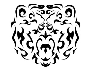 Tribal bear illustration