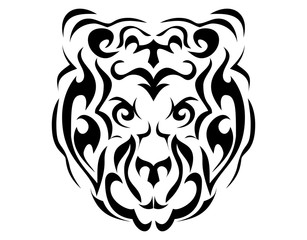 Tribal bear illustration