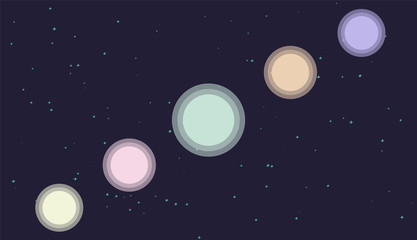 Obraz na płótnie Canvas planet in a starry sky, vector