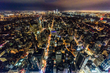 Night cityscape of Manhattan