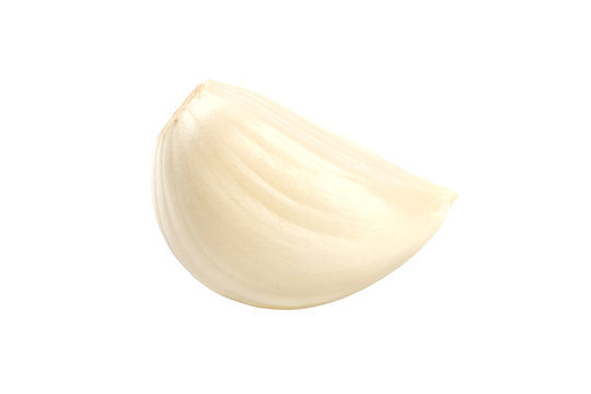 Garlic clove isolated over white
