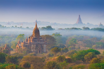 Myanmar. Bagan. Landscape pagodas