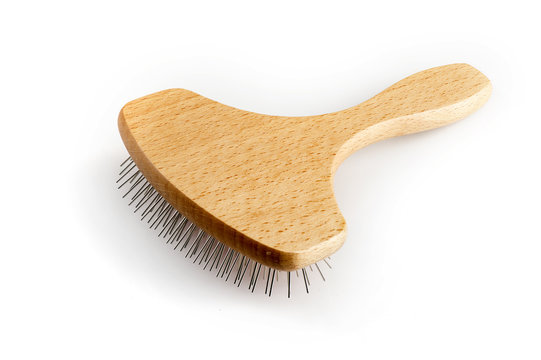brush massage hair high quality handle wooden breed beech hygen white isolate background