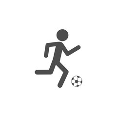 Fototapeta na wymiar football player icon.Element of popular soccer football icon. Premium quality graphic design. Signs, symbols collection icon for websites, web design,