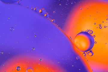 Scientific image of cell membrane. Macro up of liquid substances. Abstract molecule atom...