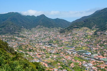 Obraz premium Panoramic view of Machico town