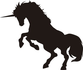 Unicorn vector silhouette