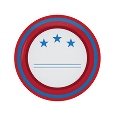 Empty american campaign button