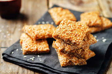 Honey sesame seed bars