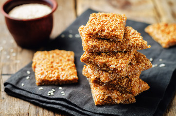 Honey sesame seed bars