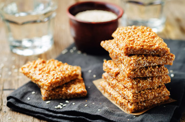 Honey sesame seed bars