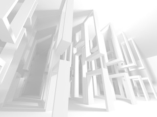 Abstract Modern White Architecture Background