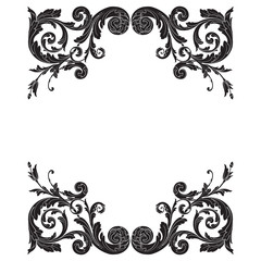 Vector baroque ornament in victorian style