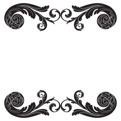 Vector baroque ornament in victorian style