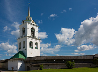 Ancient Kremlin in summer,  Pskov, Russia