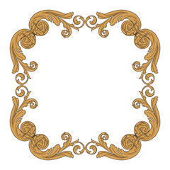Vector baroque ornament in victorian style