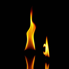 very hot fire abstract background. fire on the black background.