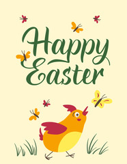 Happy Easter Typographic Poster