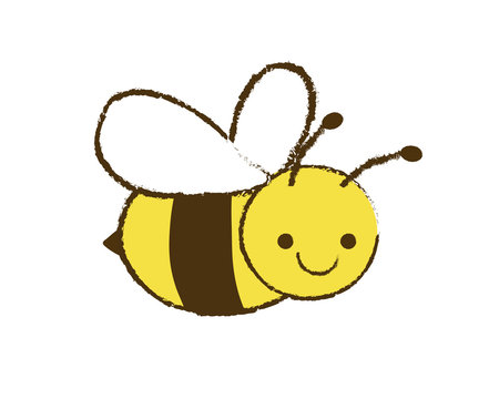 かわいいミツバチのイラスト