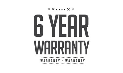 Obraz premium 6 years warranty icon vintage rubber stamp guarantee
