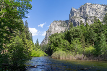 Looking Up King's River in King's Canyon, California