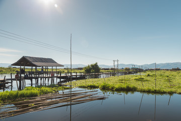 Inle lake is one of the most important touristic site of Myanmar, this is related to the zone of Maing Touk village on the east side of the lake
