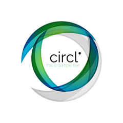 Clean professional colorful circle business icon