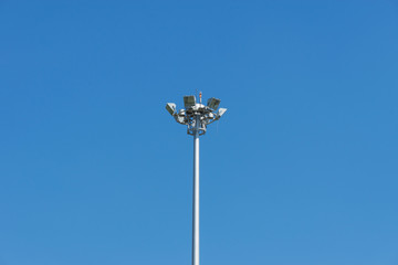Lamp(Light) post wtth blue sky background.
