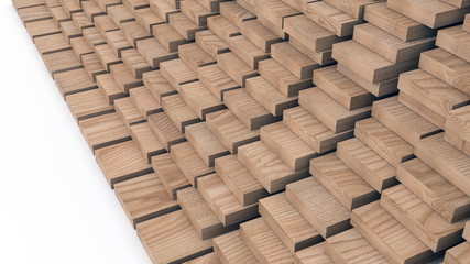 wooden desk background 3d illustration