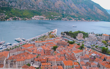 Naklejka na ściany i meble Montenegro kotor liner city