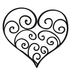 Heart shape for love symbols. Decorative stock illustration